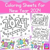 Coloring Sheets for New Year 2024