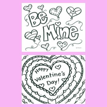 Coloring Sheets For Valentine's Day By Ss Primary 