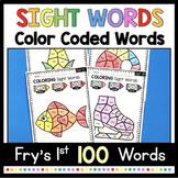 Coloring Sight Words - Color by Word - Kindergarten Sight 