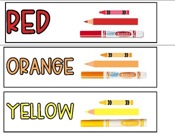 Preview of Coloring Supply Labels