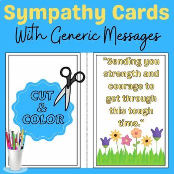 Preview of Coloring Sympathy Cards to Show Love and Support for Grief and Loss