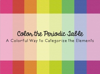 Preview of Coloring The Periodic Table of Elements - Complete Activity!