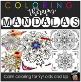 Coloring Therapy  - Mandalas Coloring Pages {Educlips Resources}