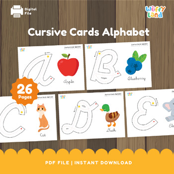 Alphabet Cursive Cards | Cursive Handwriting Practice, Cursive Alphabet ...
