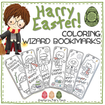 coloring easter bookmarks for harry potter fans cut color and glue