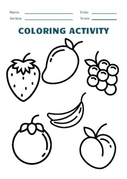 Download Fruit Coloring Sheets Worksheets Teaching Resources Tpt