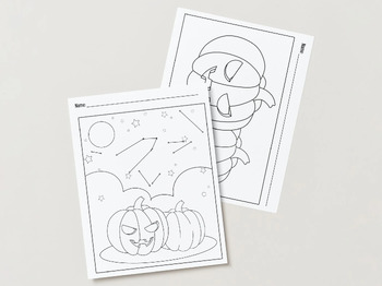Preview of Coloring Worksheet - Pumpkin Nights
