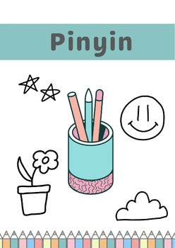 Preview of Coloring Worksheet with Chinese Pinyin