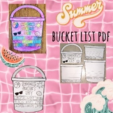 Coloring & Writing Activity:  Summer Bucket List Flip Book