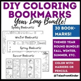 Coloring Your Own Bookmarks - Year long bundle