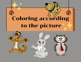 Coloring according to the picture