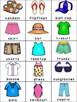 summer clothes coloring pages for kids