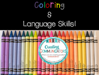 Coloring and Language Skills- Vocabulary