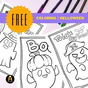 Preview of Coloring art : Happy Halloween : Free