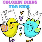 Coloring birds For Kids - work sheets