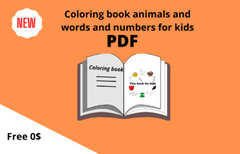 Preview of Coloring book animals for kids