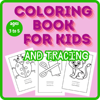 Preview of Coloring book for kids, and Tracing