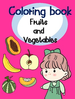 Preview of Coloring book fruits and vegetables