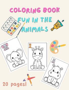 Preview of Coloring book fun in the animals.