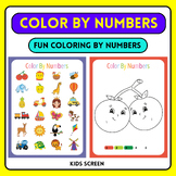 Coloring by numbers keys for kids
