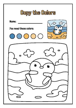 Preview of Coloring for Children Copy the Colors Activity Printable Workbook