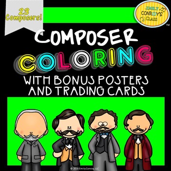Preview of Great Composers (Composer coloring sheets, posters, and trading cards)