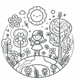 Coloring page: Flower Earth, Flower you