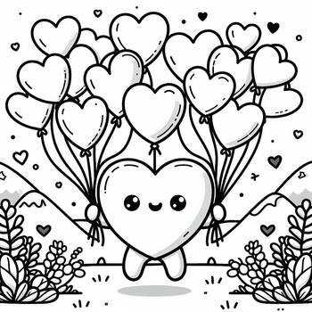 Preview of Coloring page: For Valentine Day