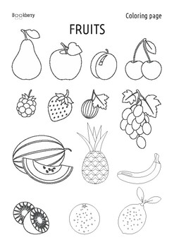 Preview of Coloring page - Fruits