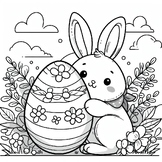 Coloring page: Happy Easter