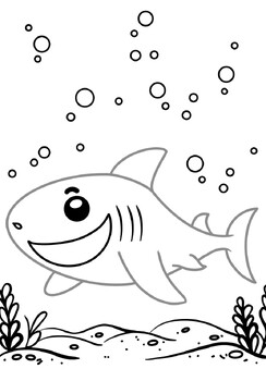 Preview of Coloring page - SHARK