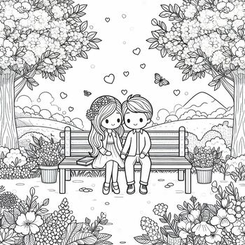 Preview of Coloring page: Valentine Day