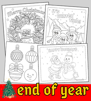 Preview of Coloring pages: Christmas, New Year, and Winter Pages for Holiday Cheer!(2024)
