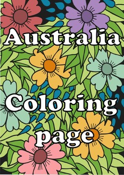 Preview of Coloring pages Coloring sheets Australia map