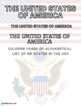 Preview of Coloring pages of Alphabetical List Of 50 States in the US (103 pages)
