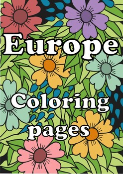 Preview of Coloring pages sheets Europe countries country map European countries maps