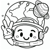 Coloring picture Earth Hero - Make the Earth Happy Again 2
