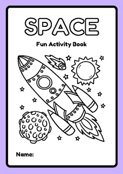 Preview of Coloring sheet Fun Space Activity Worksheets