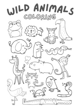 Coloring with many topics/ alphabet. animals, food, drink , fruits ...
