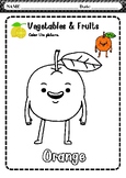 Coloring worksheets with vocabulary for kindergarten children.