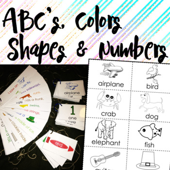 Preview of Colors, ABC's, Shapes and Numbers Flashcards