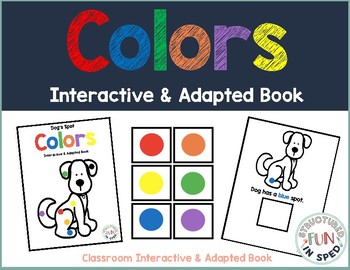Preview of Colors Adapted Book for Preschool, Pre-K and Special Needs
