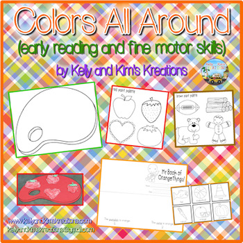 Preview of Colors All Around {early reading and fine motor skills}