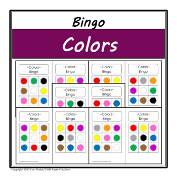 Colors Bingo by Little Paper Creations | TPT