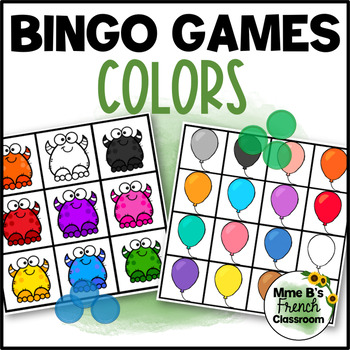 Colors Bingo Games with online playing option by Mme B's French Classroom