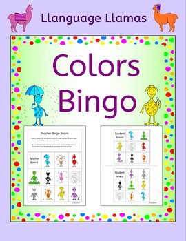 Preview of Colors Bingo for EFL ESL EAL MFL