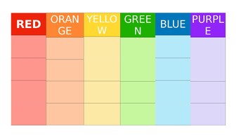Preview of Colors Chart