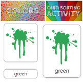 Colors - Color Chart - Card Sorting Activity -Three Part Cards