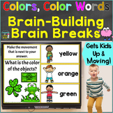 Colors, Color Words with Brain Breaks, Movement  for Googl