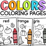 Colors Coloring Pages Colors in Spanish Coloring Pages for
